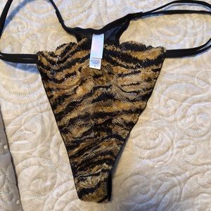 Victoria’s Secret thong Sz Large. Tiger lace